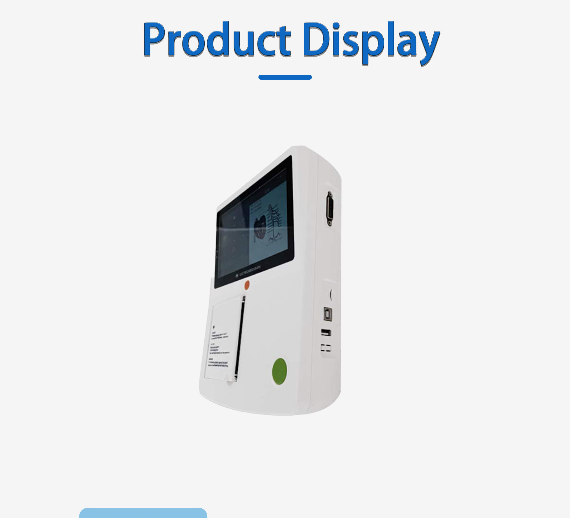 Multi Language 3 Channels Medical ECG Machine Including 80mmx20m Thermal Paper