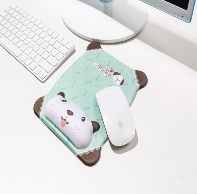Prevalent Square Mouse Pad With Gel Wrist Support Customized Printed