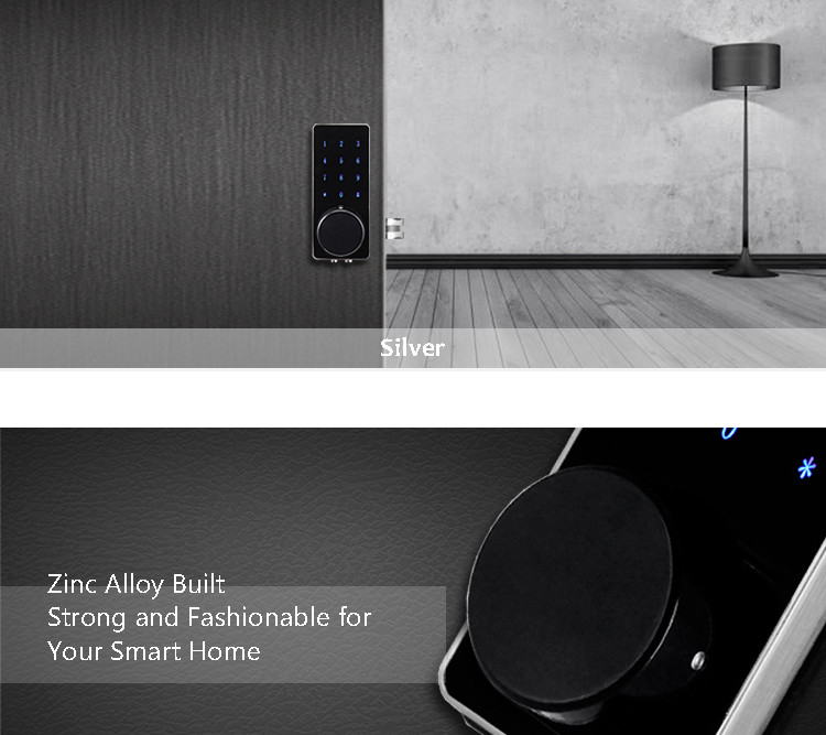 Smart Security WiFi Bluetooth Access Automatic Fingerprint Deadbolt Hot Sale Door Lock