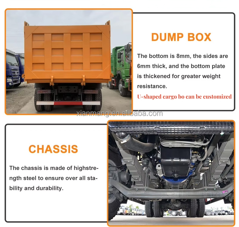 Second Hand SINOTRUCK HOHAN Tipper Dump Truck 6x4 8x4 10 12 Wheeler LHD RHD HOWO NX Used Dumper Truck with WEICHAI Engine