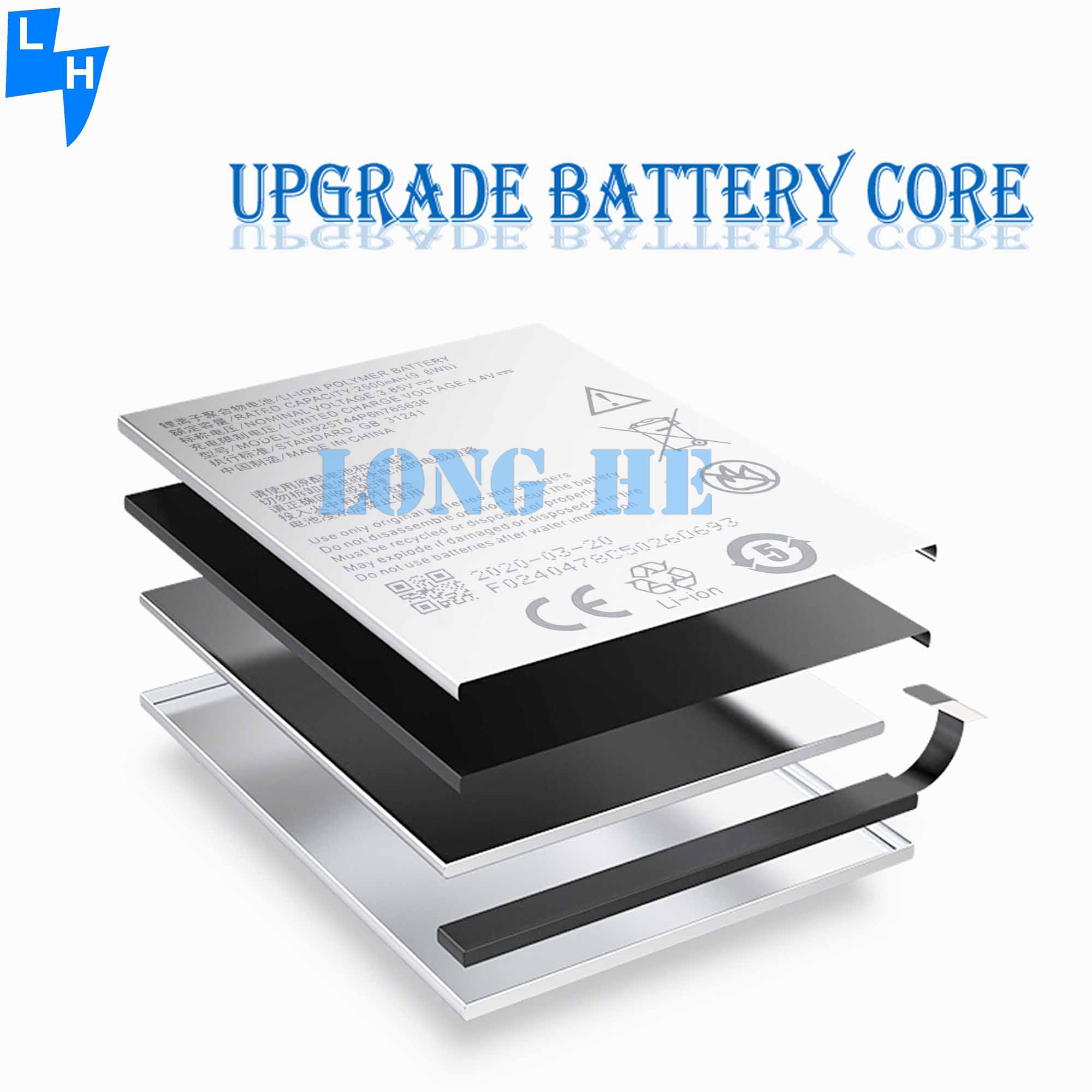 ZTE Blade V8 Lite V0820 Li3925t44p6h765638 Smartphone Battery with 2500mAh Capacity