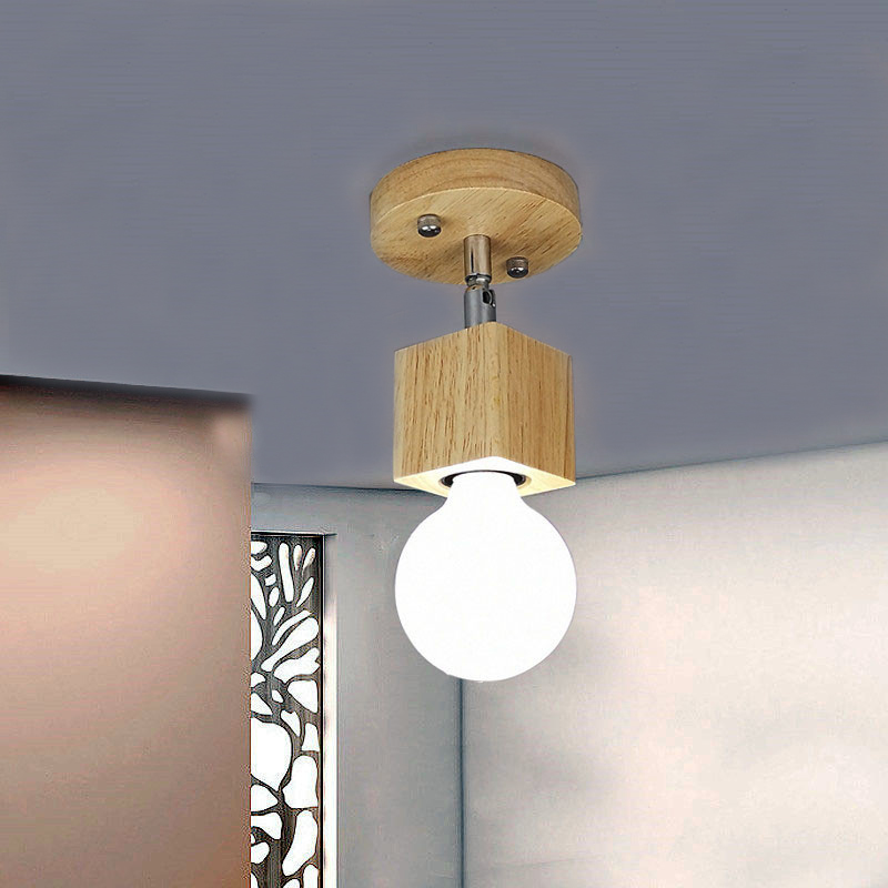 Nordic Modern Wood Square Ceiling Lights for Living Room Kitchen Porch Aisle corridor decor ceiling lamp(WH-WA-55)