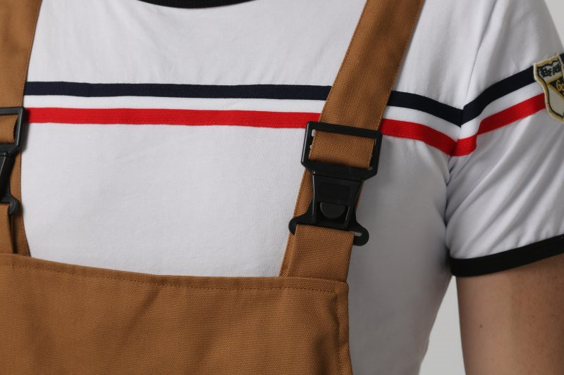 Leg Hem Reinforced Mens Work Uniforms Clip Buckles Mens Farmer Overalls