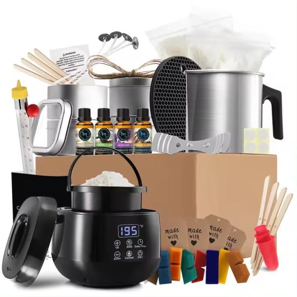 Custom Supply Luxury Adults Soy Wax Gel Electric Melting Pot Kit Diy Candle