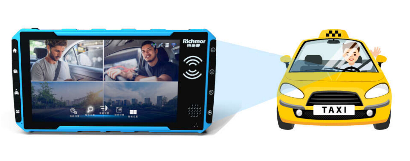 1080P 7inch Touch Monitor MDVR Car Black Box Video Recorder with G-Sensor AI Terminal