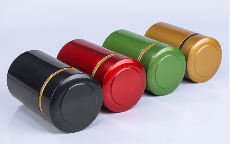 CMYK Large Metal Storage Tins With Lids Aluminum Airtight Herb Container