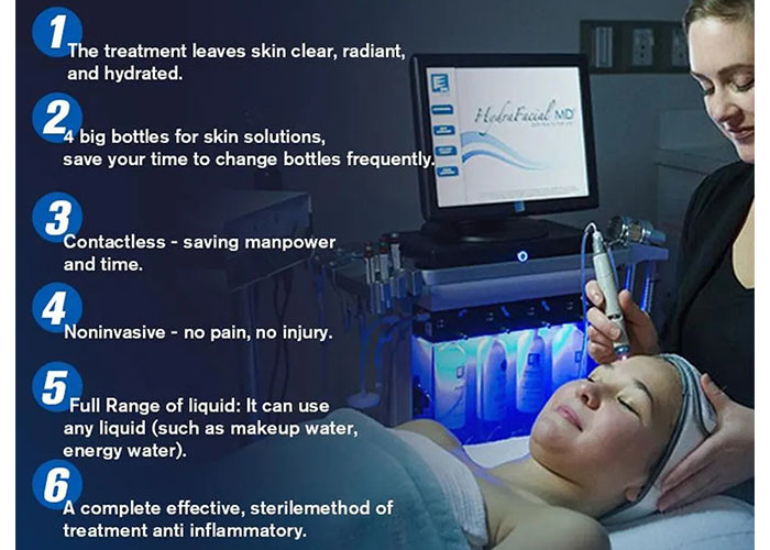 14 Handpieces Hydra Facial Oxygen Machine Microdermabrasion Hydrodermabrasion Machine