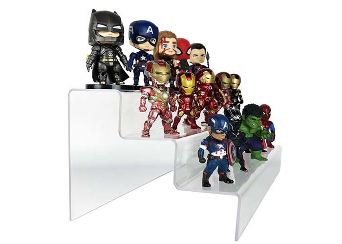 3 Tier Acrylic Display Rack , Acrylic Counter Display Stands Good Chemical Resisdence