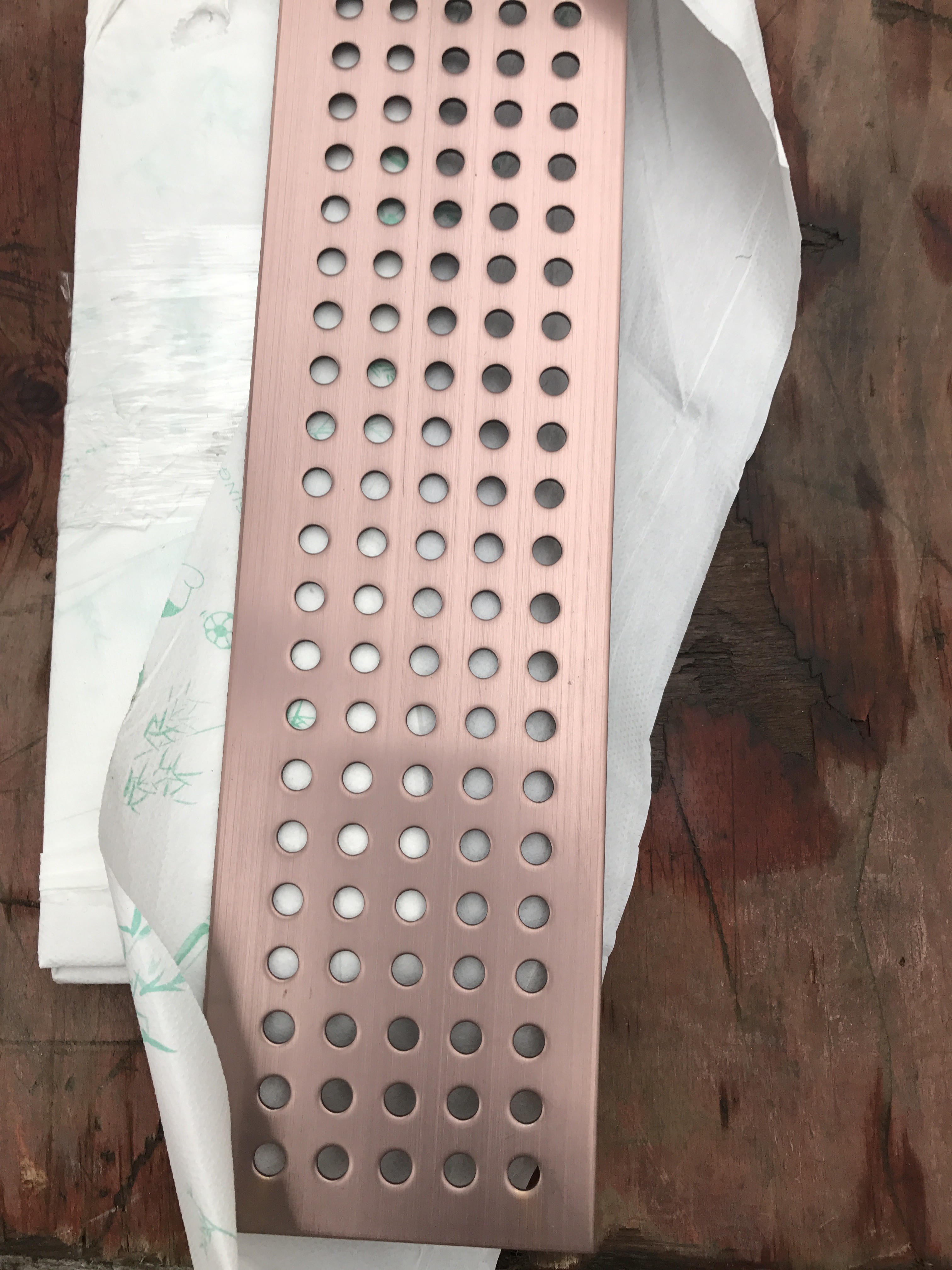 decorative stainless steel sheet perforated metal panel brass colour