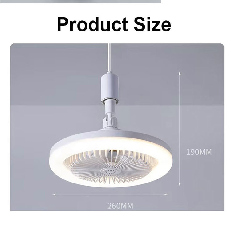 E27 LED Ceiling Fan Lights three Color 3600K 6000K Screw Lamp