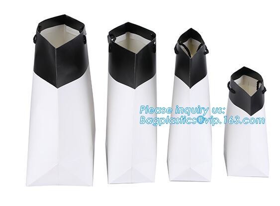 Customized Red Printed Kraft Paper Shopping Bag with Ribbon Handles and Bowknot,Kraft Paper Shopping Bag with Kinds off