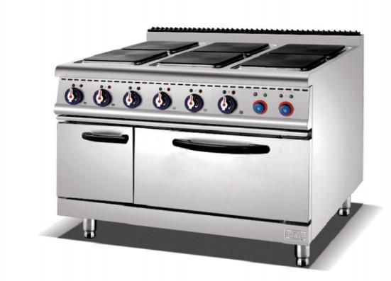 Digital Control Gas Restaurant Cooking Equipment Full Smooth Plate Trays 220