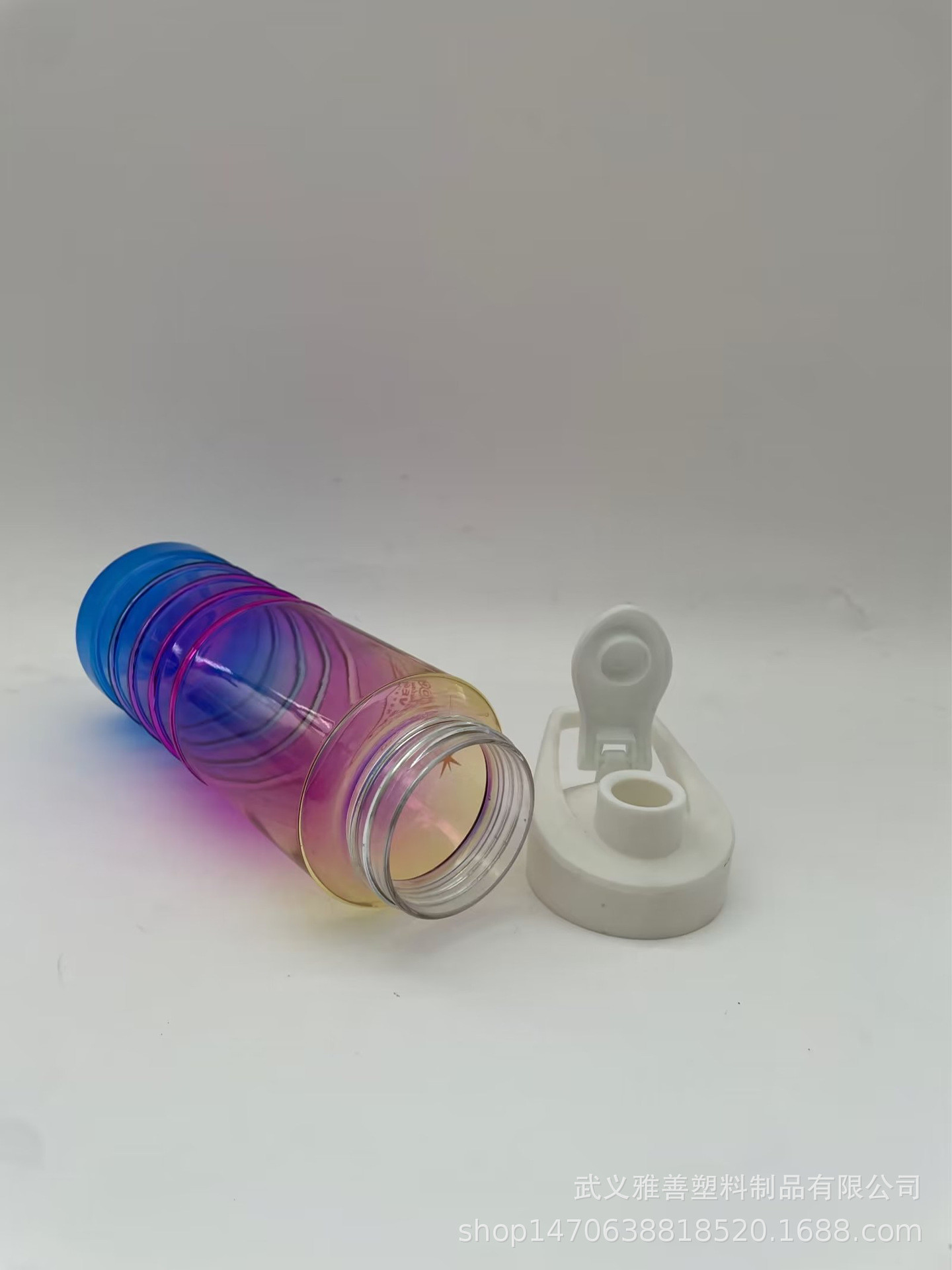 Renewable Flip-Top RPET Water Bottle TRITAN Handle Design Single-Layer Advertising Cup