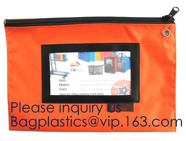 Custom Multi Function Waterproof Nylon Security Night Deposit Bags Zipper Locking Bank Bag For Cash Money, bageasae