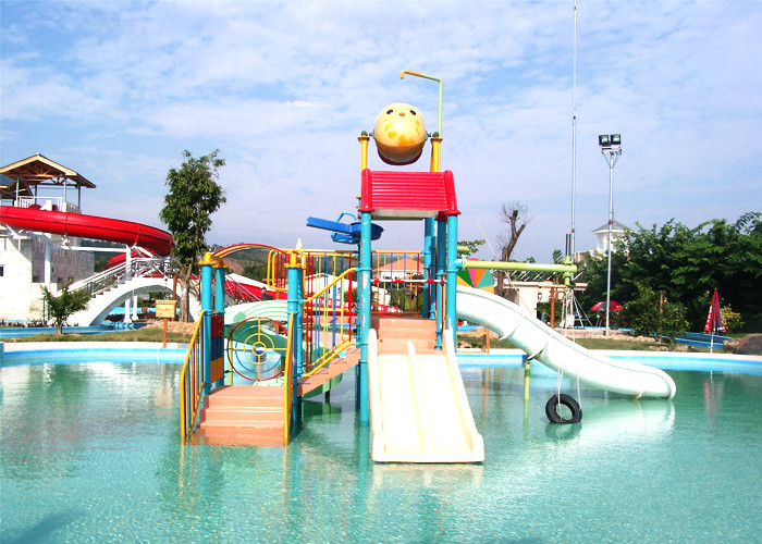 Mini Interactive Lanes Water Slide Construction Water Park Swimming Pool Equipment