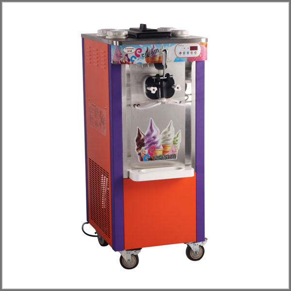 3 Flavors Soft Serve Ice Cream Making Machine With Stainless Steel 1 Year Warranty