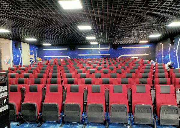 Commercial Theater Recliner Sofa Foldable Movie Theater Seats With Plastic Cup