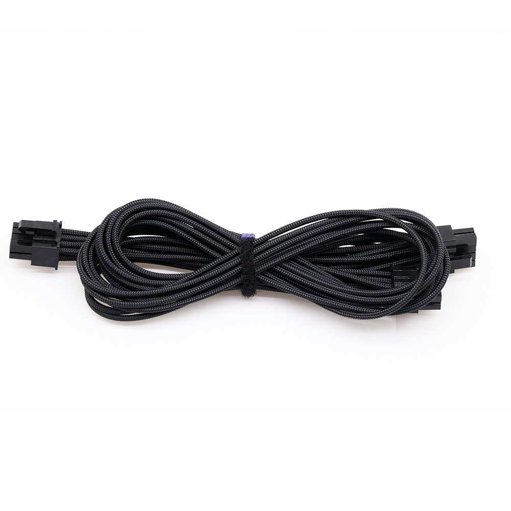 ATX Braided Sleeved Extension Power Supply Modular Cable Kit Modular Cable for Power Supply Length 630mm Gold Pink