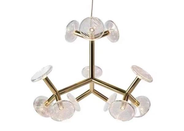 Glass Chandelier Ceiling Luxury Interior Led Design Modern Hanging Lamps Pendant