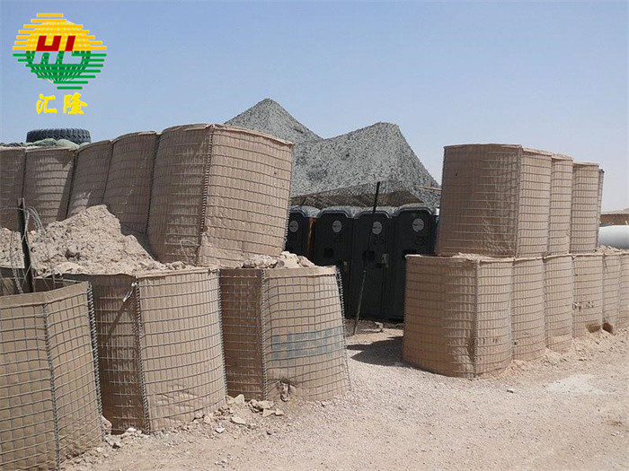 Height 0.6m-2.7m Military Sand Wall Hesco Barrier Length 1.21m-33m