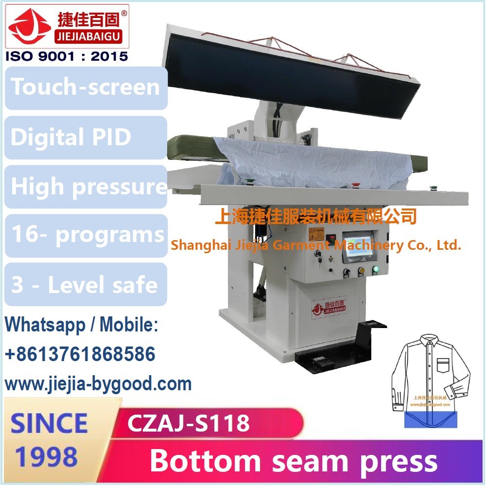 Aluminium Shirt Bottom Seam Pressing Machine Electric Heat For Wrinkle Free Seam Sealing
