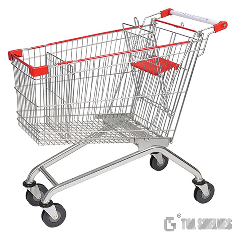 Supermarket Shopping Metal Trolley Cart 120 Litres Powder Coat Finish