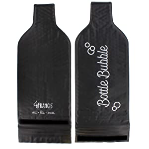 front and back of wine bag