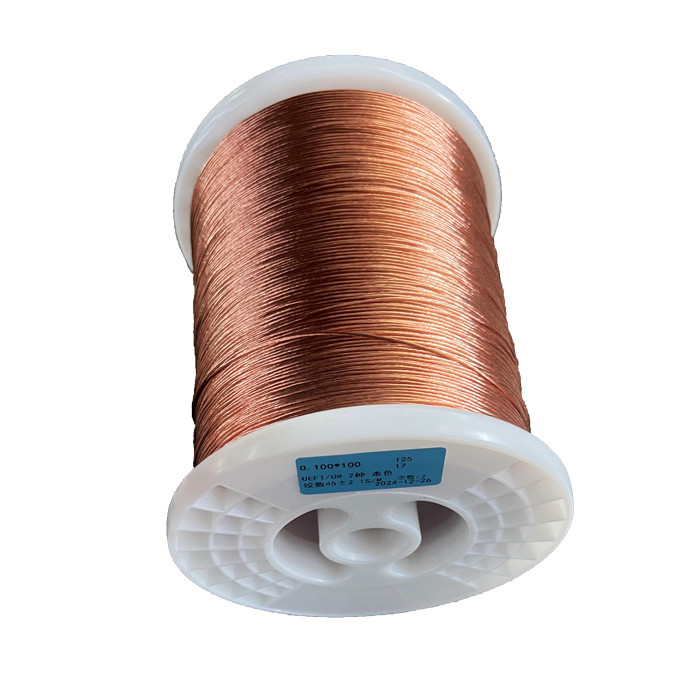 Temperture Class 155 Enamelled Copper Wire UEWF 0.1*100 Stranded Wire with Natural Color