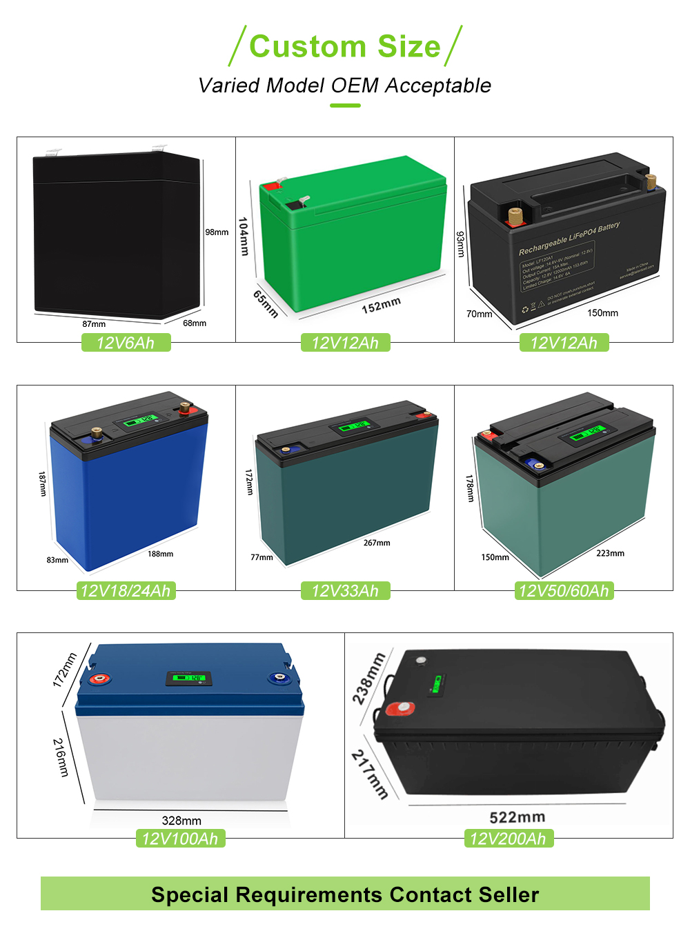 Deep Cycle IP65 Waterproof Lifepo4 Battery Box 3.2v 100ah 16S1P 48V