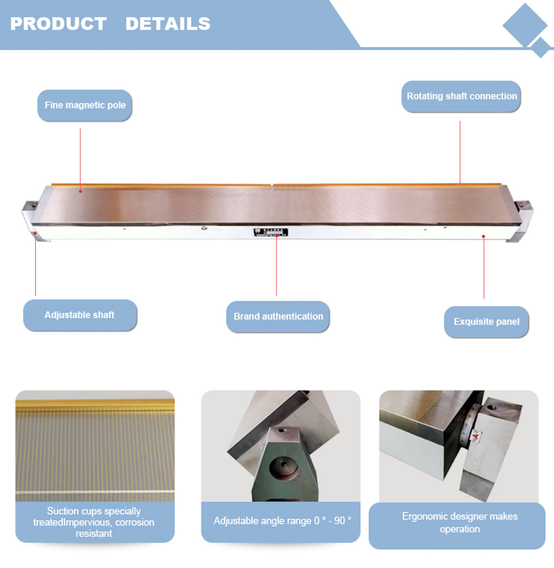 15*30cm Rotary Permanent Magnetic Chuck For Cylindrical Grinder