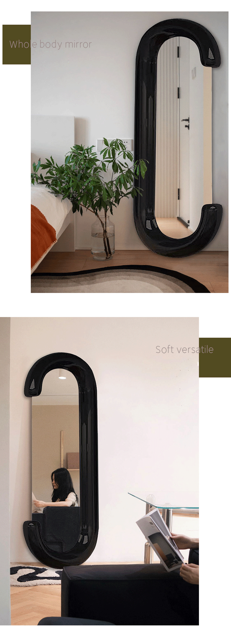 OEM Makeup Hanging Freestanding Full Length Mirror 80x180cm