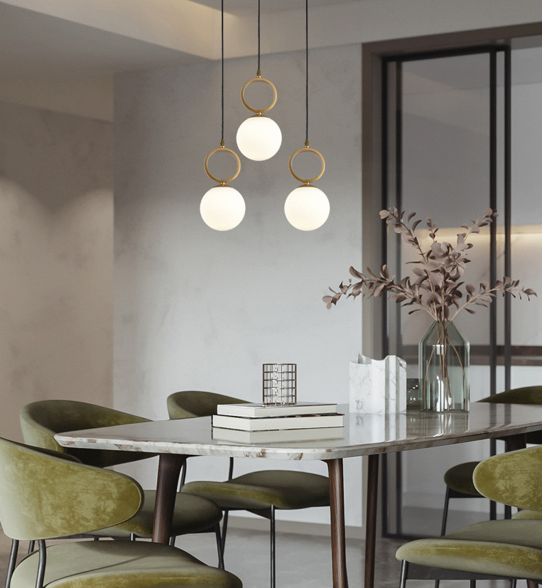 Modern LED Glass Pendant Lights Hanging Lamps Living Room Light Fixture(WH-GP-62)