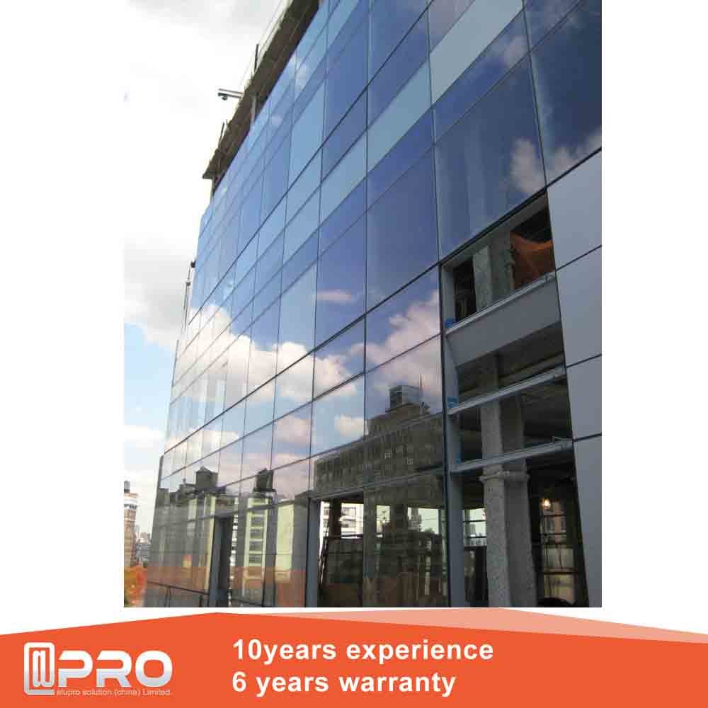 Shopping Mall Curved Glass Curtain Wall , Stainless Steel Curtain Wall