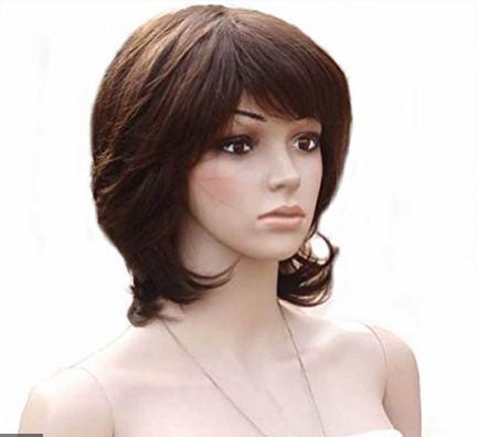 African American Natural Human Hair Wigs Natural Looking / ladies human hair