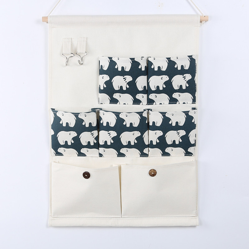 hanging storage bag pockets organizer door wall chest holder customized hedgehog whale owl
