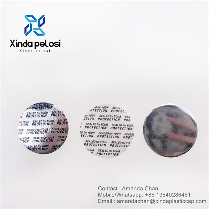 Easy Peel Off Induction Aluminum Foil Cover Seal Liner For Plastic Bottle