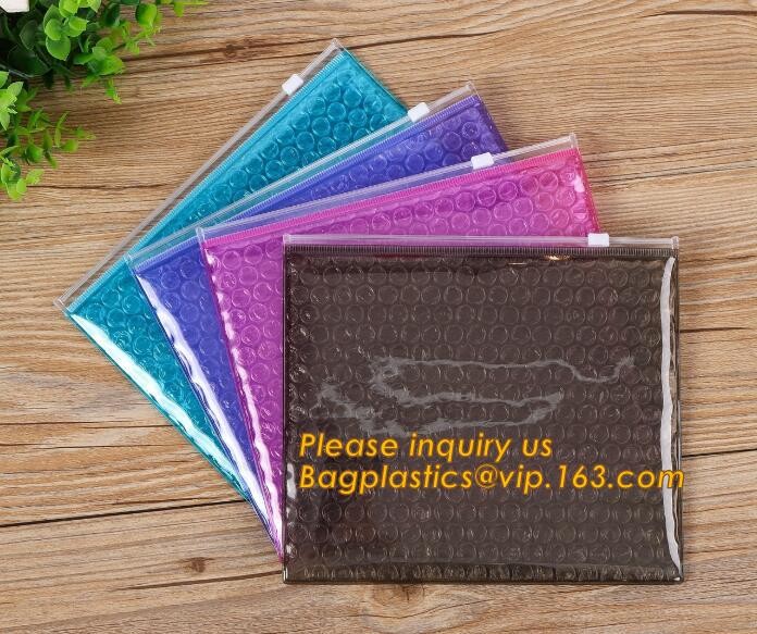 air mail metallic holographi rose gold bubble padded mailer / Zip lockkk bubble bag/ slider bubble bag,Holographic Factory