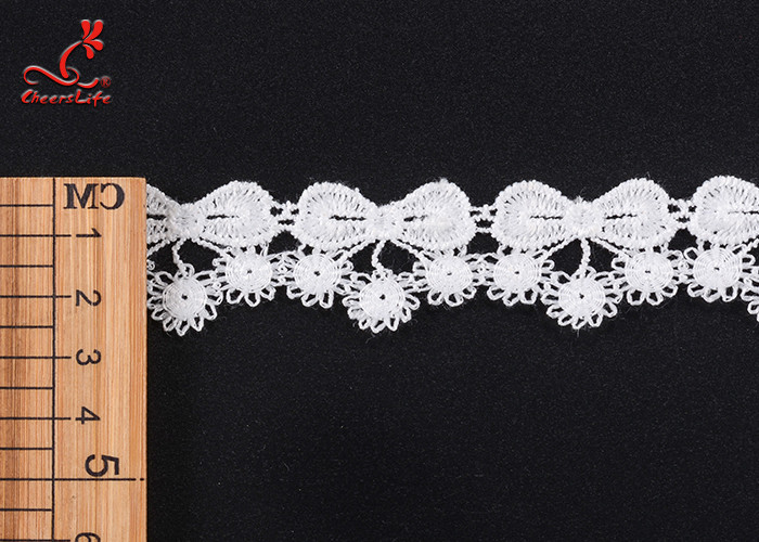 Water Soluble Floral Guipure Lace Fabric For Women Dresses / Skirt