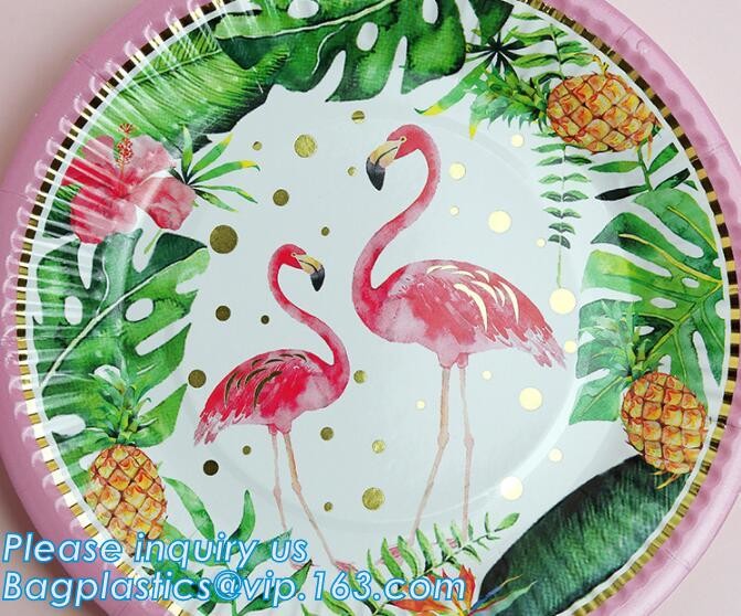 Party supplies, custom printing table rose gold paper biodegradable dinner disposable plate,Compostable Eco Friendly Env