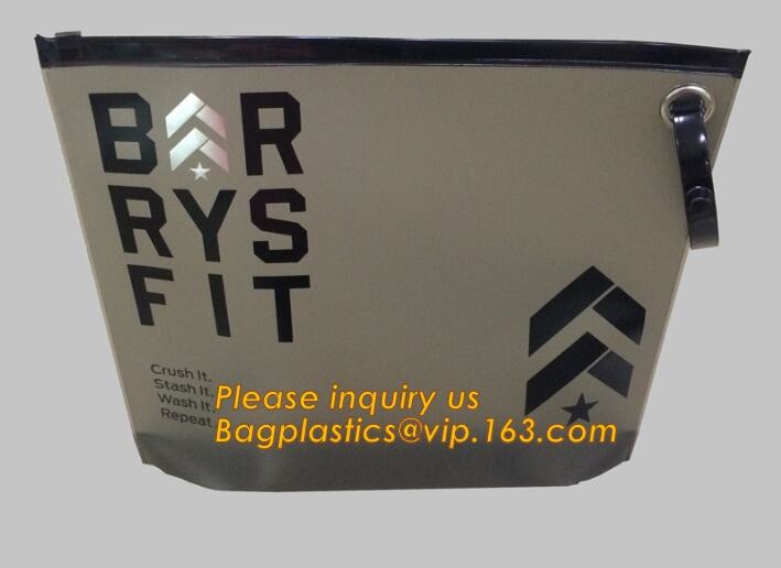 Plastic Bag OEM Custom PVC Loop Handle Image Printed Plastic Shopping Bag,Promotional Clear Waterproof Plastic Cosmetic