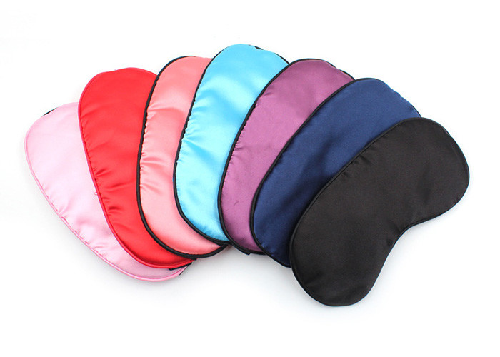 Lightproof Embroidery Silk Satin Sleep Mask Travel Eye Mask Custom Design