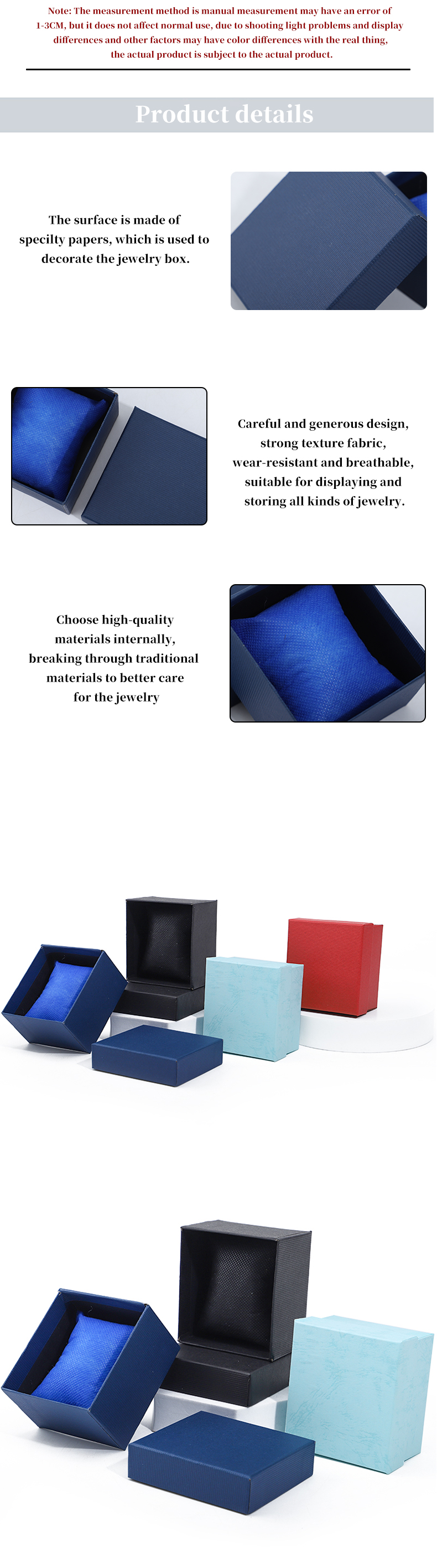 Single Slot Twill Grain Paper Watch Box Packaging with Detachable Pillow