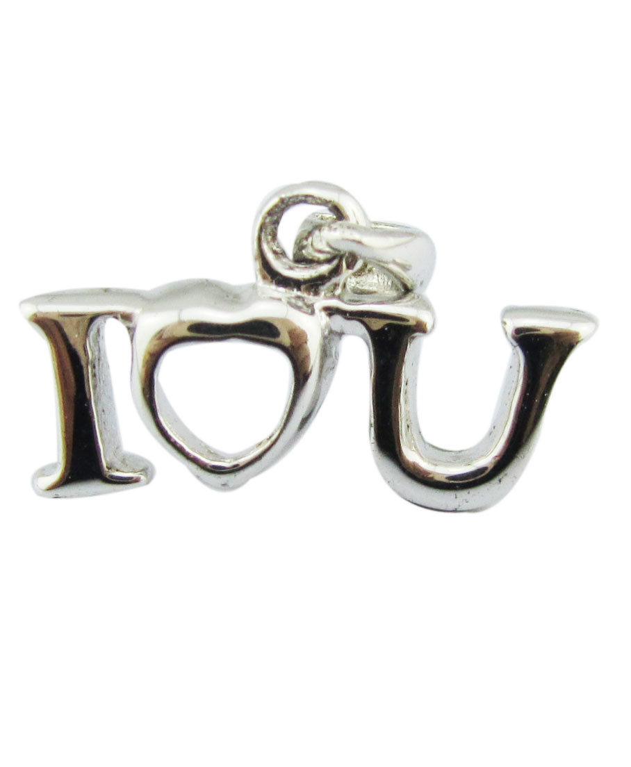 I LOVE U Pendant Sparkling Sterling Silver A Z Alphabet Pendant pieces of jewelry Love Story Iced out pendant