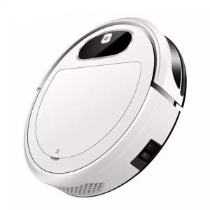 White Automatic Remote Control Robot Vacuum Cleaner With 2600mAh Battery