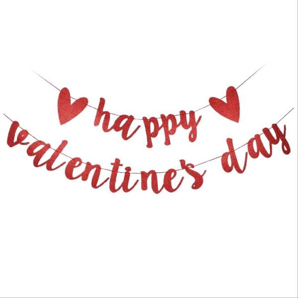 Quality Modern Graduation Happy Valentines Day Sign Banner Red Color for sale