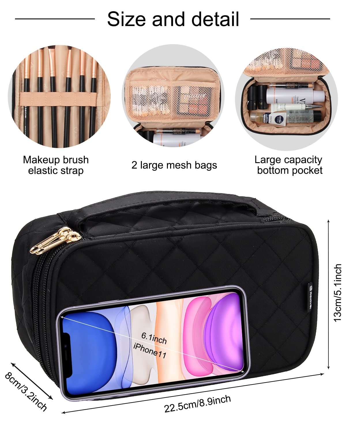 Lager Capacity Double Layer Toiletry Bag With Handle