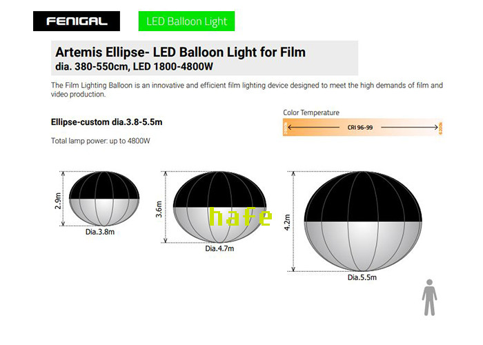 Balloon Envelopes For Film Ellipse-shaped Fabric For Directors Gaffers, DOP Choice