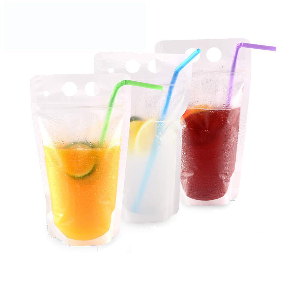 Custom PET Plastic transparent k bag for juice/liquid packing
