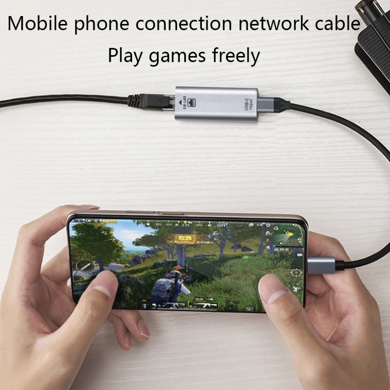 USB C Female to Ethernet Port Adapter 10/100/1000 Mbps Speed for Fast Network Connection