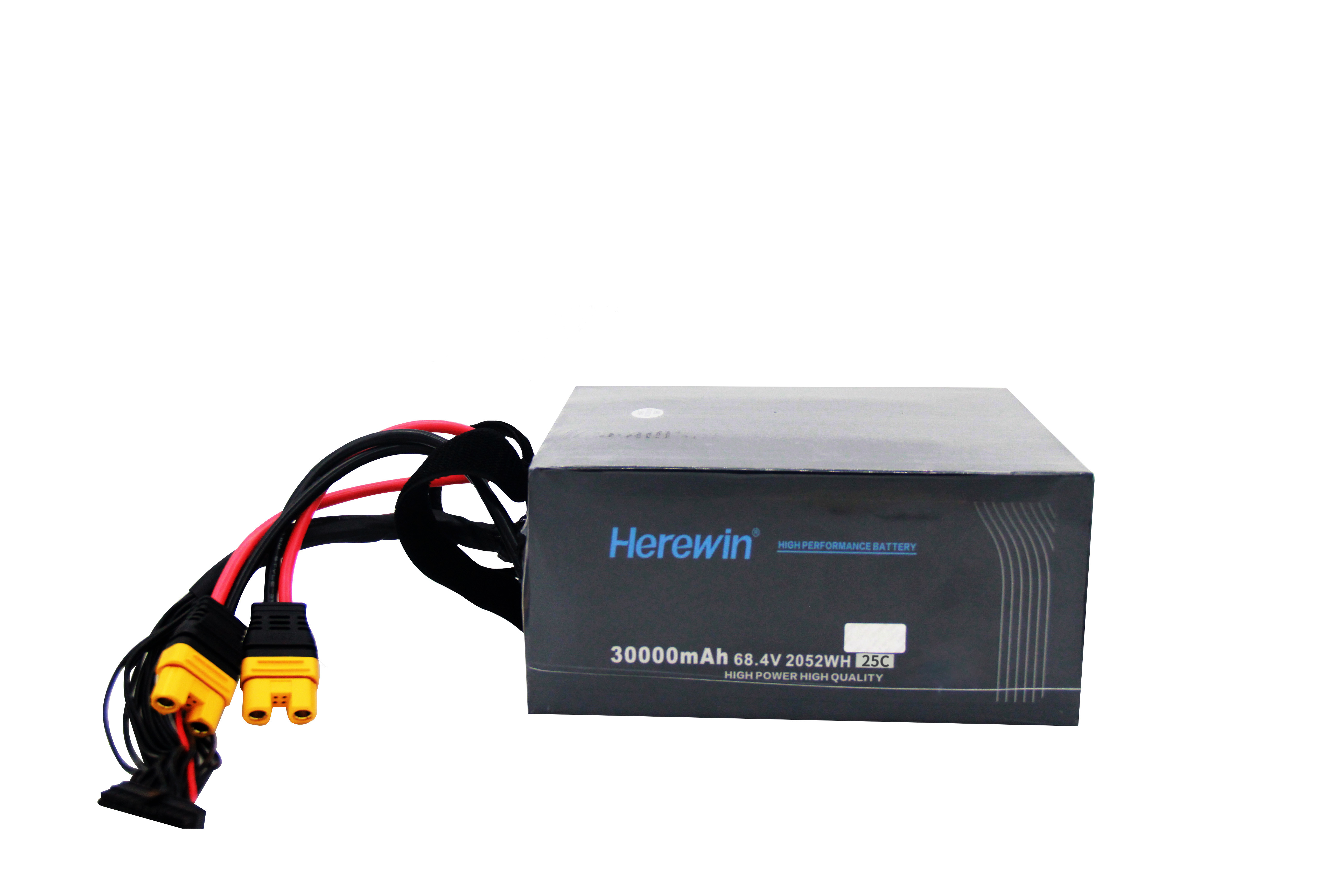 Uav Lipo Batteries 18S 30Ah LiHv Soft Pack Battery 68.4V Drone Battery 25C